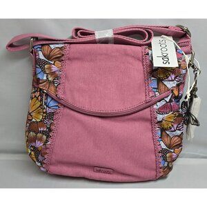 Sakroots Pink Butterfly Print Crossbody NWT fairycore cottagecore pink whimsy